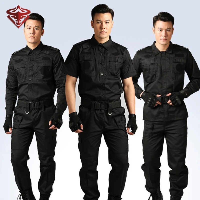 

Man Scouting Uniforms Security People Uniforms Short/Long Sleeve Black hunting clothes sitka hunting jacket