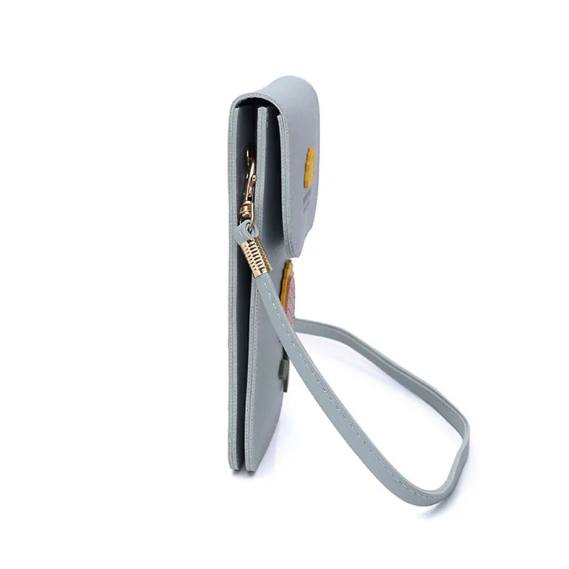 Сумка для телефона через плечо с Двойной емкостью Женская однотонная