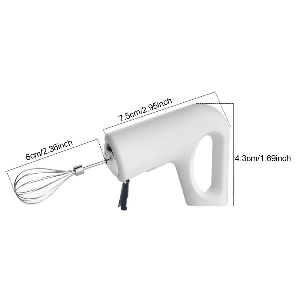 

Baking Electric Handheld Kitchen Tool Ergonomic Cheese USB Rechargeable Beater Cream Dough Mixer 4 Speed Home Cooking