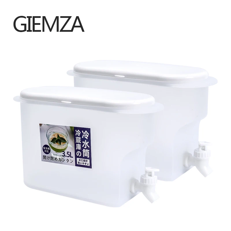 

GIEMZA 3.5L Wine Barrel Cold Water Bucket with Faucet Cocktai Beverage Box Ice Beer Container Pot Bottle Bar Drink Tool