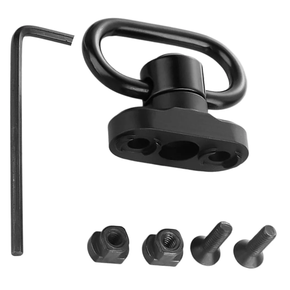 

1.25” QD Sling Swivel Heavy Duty Quick Detach Push Button Swivels for Two Point Sling 360°Rotatable Easy to Mount