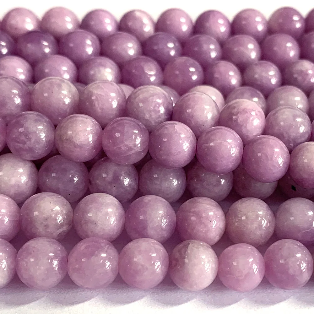 

Veemake Pink Purple Lepidolite Natural Stones Charms Gemstones Necklace Bracelets Earrings Round Beads For Jewelry Making 07137
