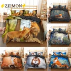 ZEIMON животных Постельное белье Fox комплект пододеяльник и наволочка с рисунком домашний текстиль 3D цифровой печати узор, украшение дома