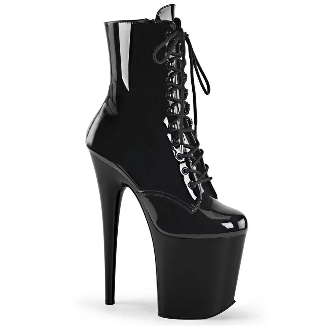 

Thin heeled boots 20cm low tube boots new patent leather tube boots night club stage high heeled tube boots steel pipe dance