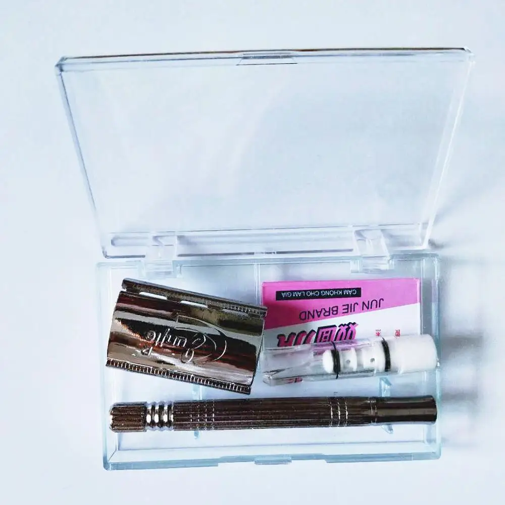 Безопасная бритва с двойными краями для мужчин из нержавеющей стали ухода за