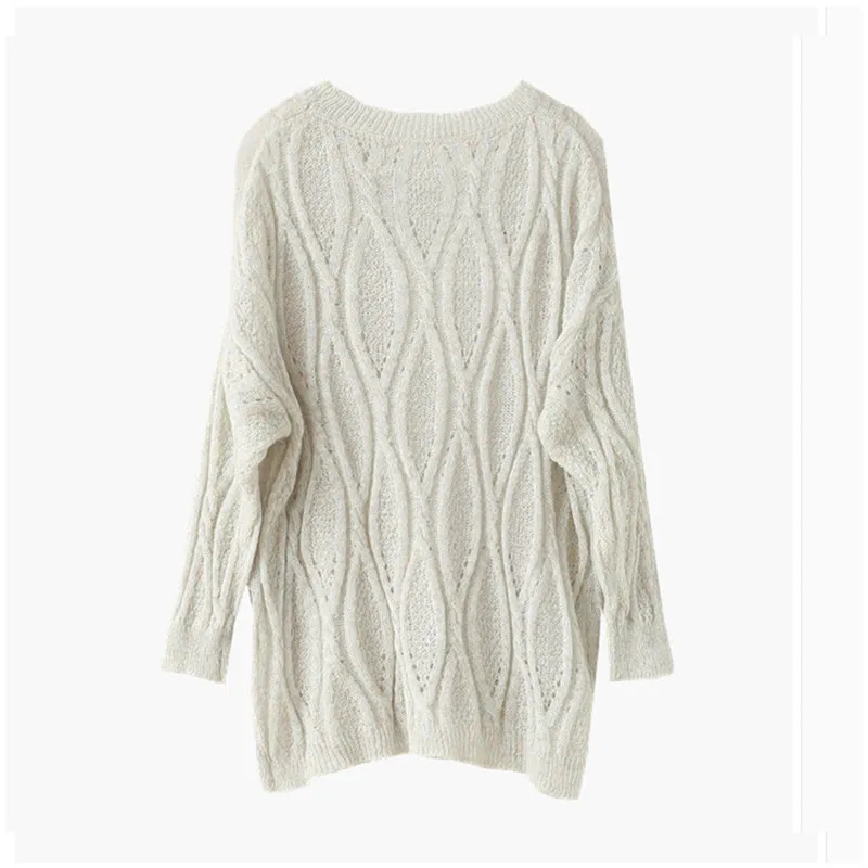 Artguy геометрический узор мохер свободный трикотажный свитер для женщин Топы