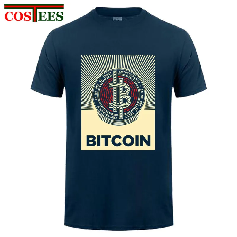 

Latest Design Digital currency Bitcoin t shirt Cotton T-shirt Short Sleeve Men Women Funny Top Prevailing bitcoin logo Tee shirt