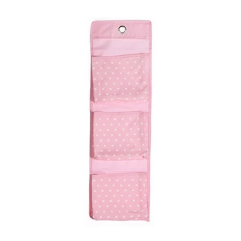 Pink 3 layers 2, 3, 4 кармана, в горошек, водонепроницаемый, ткань Оксфорд, дверь, задняя стенка, прикроватный шкаф, продуктовые подвесные органайзеры, весна-лето, Новинка - Цвет: Pink 3 layers