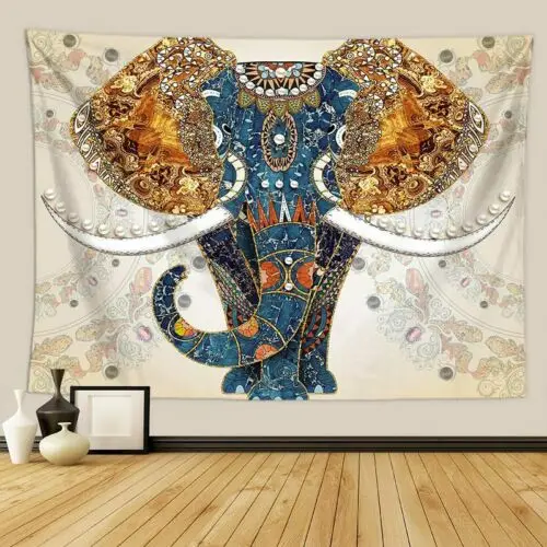 

Elephant Tapestry Wall Hanging Home Decor Beach Towel Throw Tapestries Decor