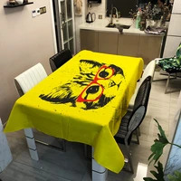 3d print wear glasses animal pattern tablecloth cat dog tiger home polyester waterproof rectangular dinner table cloth cover