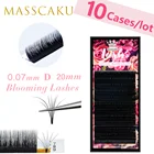 MASSCAKU горячая Распродажа, индивидуальный веер для легкого наращивания цветущих ресниц, толщина 0,03, 0,05, 0,07 мм