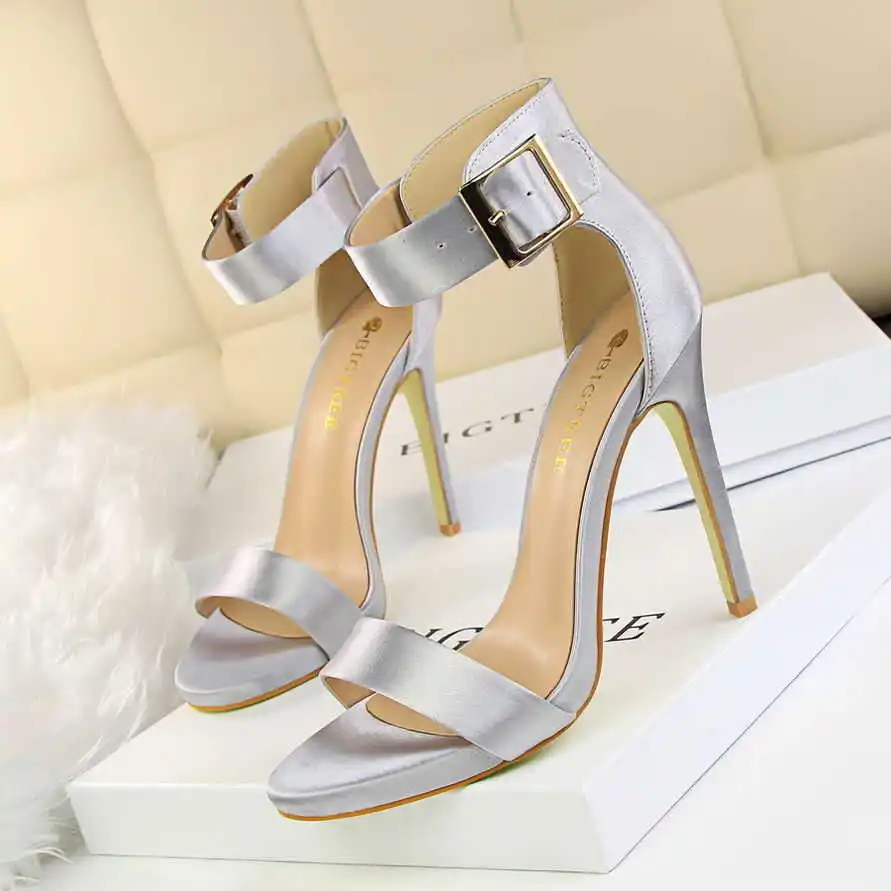 

Office Ankle Prom High-Heeled 2021 Heels slippers Women shoes Jelly Plus Size Sandals