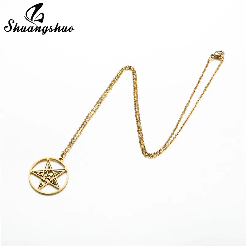 Большой Талисман Baphomet цепочка из нержавеющей стали подвеска для мужчин женщин