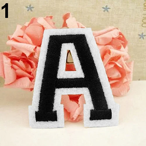 Нашивка с английским алфавитом вышивка золотыми буквами одежда для вышивки