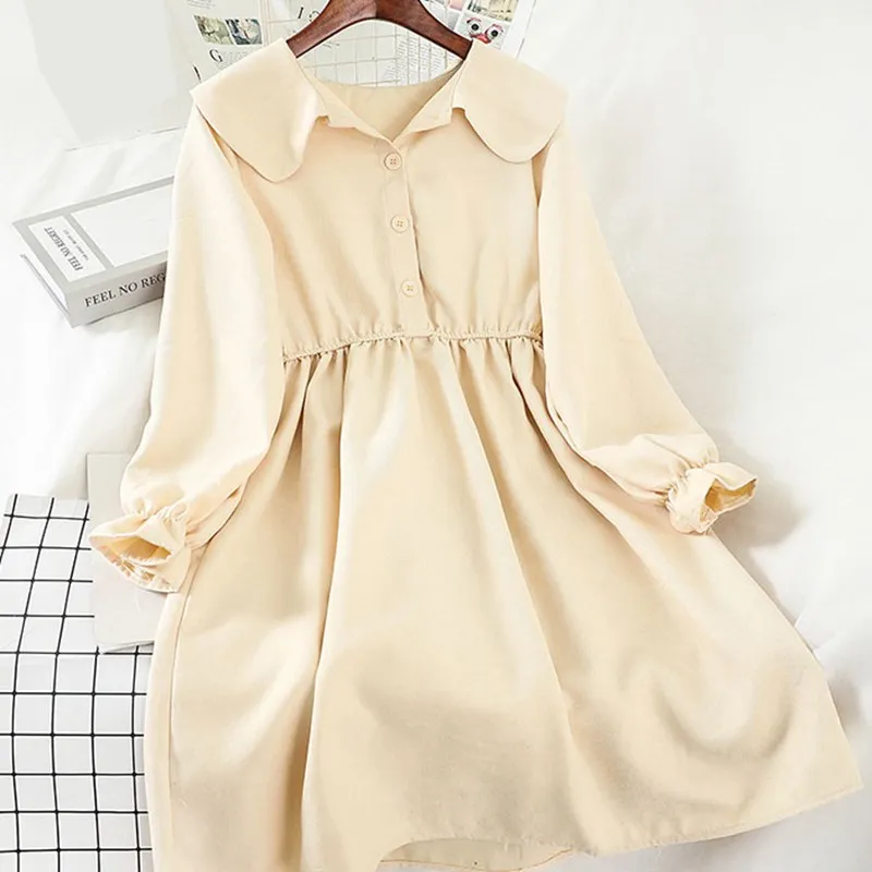 Mferlier Mori Girl вельветовое платье со вставками воротник Питер Пэн длинный