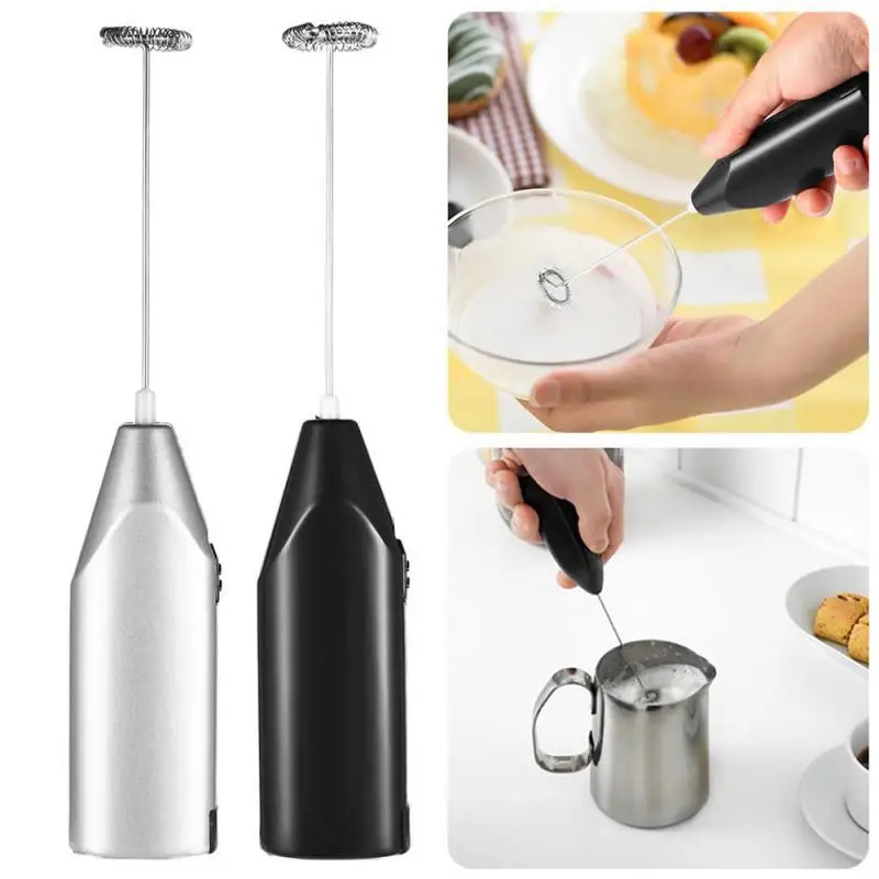 1Pc Mini Electric Mixer Creamer Coffee Milk Bubble Drink Stir Bar Stainless Steel Handheld Eggbeater Kitchen Cooking Tools | Дом и сад