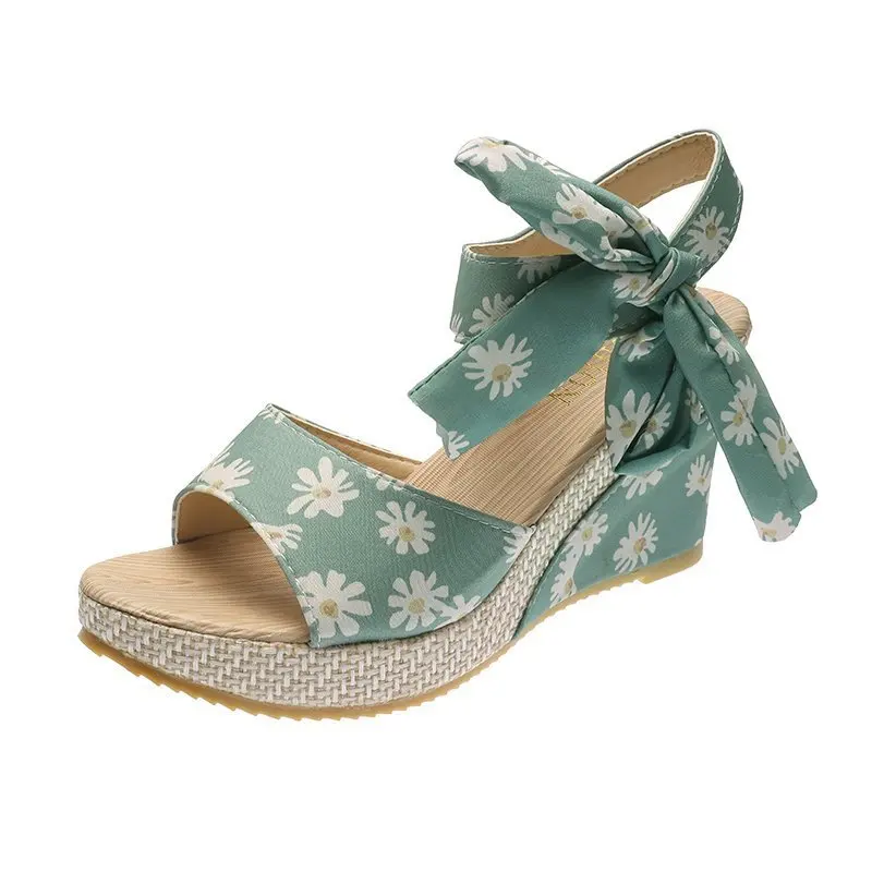 

Fashion Women Summer Shoes Sandals Female Flower Peep Toe High Heels Wedge Platform Sandals Sapatos Femininos Sandalias Mujer