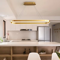 modern oval led hanging light bronze pendant lamp for dining room bar counter kitchen island minimalism led pendant light