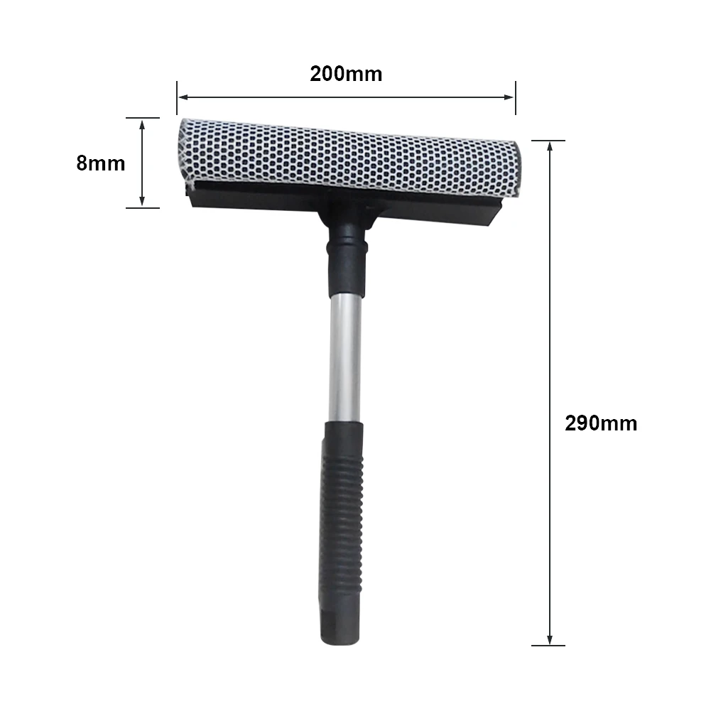 

Car Window Squeegee Window Handle Cleaning Brush Non-Telescopic Rod Glass Squeegee for Home Office Cars daily cleaning tool