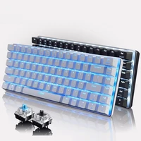 mechanical gaming keyboard 18 mode rgb backlit usb wired 82 keys blueblack axis for professional keyboard for gamer notebook pc