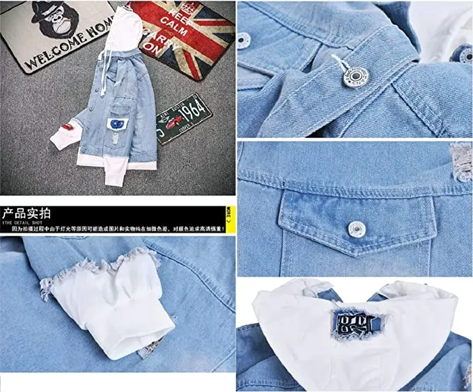 

2020 Anime Assassination Classroom Cosplay Denim Jacket Hoodie Pullovers Sweatshirt Fleeces Costume