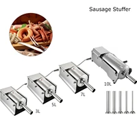 vevor 3l 5l 7l 10l manual horizontal sausage filler stuffer machine food processor 304 stainless steel for restaurant commercial