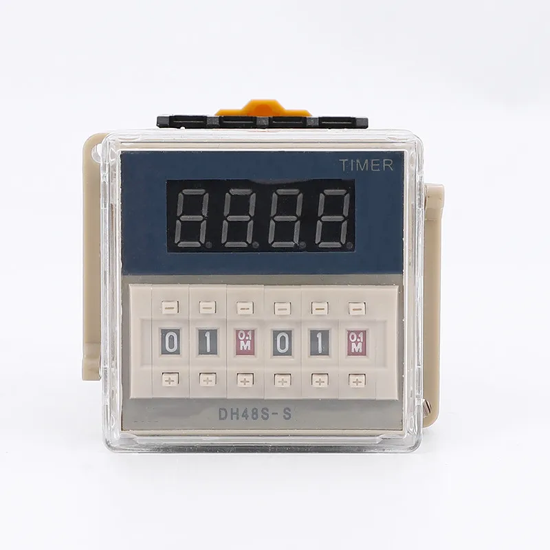 DH48S-S 0.1s-990h AC 110V 220V DC 12V 24V Repeat Cycle SPDT Programmable Timer Time Switch Relay with Socket Base DH48S Din Rail - купить по