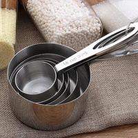 5pcsset measuring spoons coffee powder scoop stainless steel spoon scale durable bilancia da cucina kitchen scale baking tools