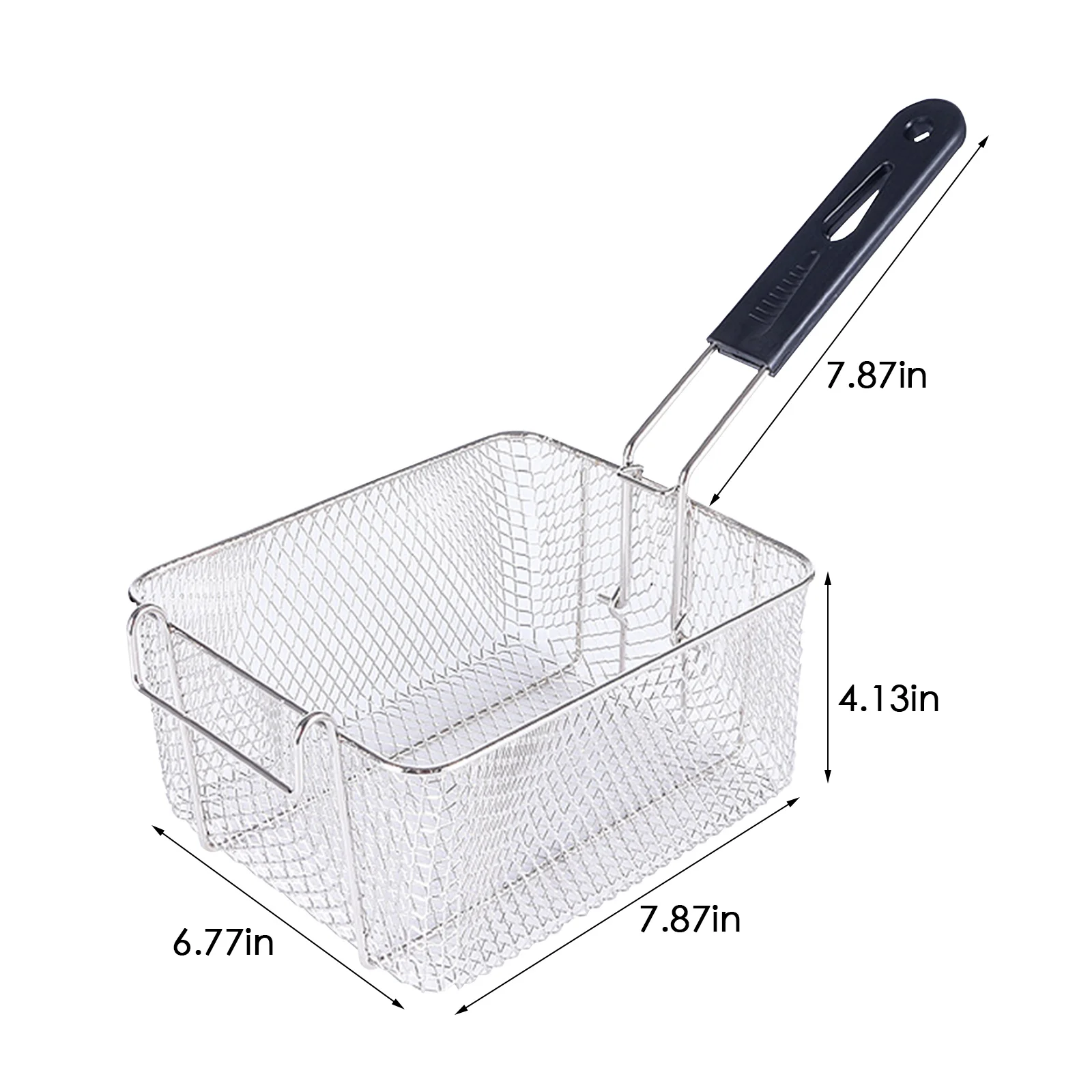 

French Fries Basket Portable Stainless Steel Chips Mini Frying Basket Strainer Fryer Kitchen Cooking Chef Basket Colander Tool