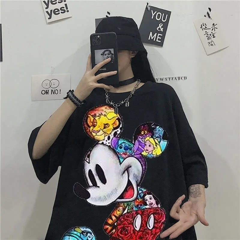 Футболка женская летняя большого размера с коротким рукавом | Футболки AliExpress