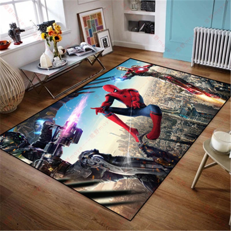 

Disney Spiderman Kids Playmat Floor Mats Anti Slip Mat Kids Rug for Bathroom Door Living Room Gift Floor Mat Home Decor