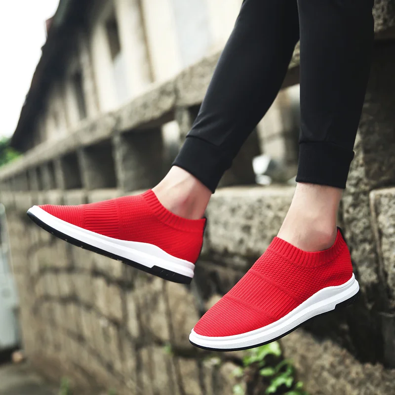 HUNNISE Men`s Casual Shoes Fashion Slip on Men Sandals Quality Air Mesh 39 S Hot Sale Good | Обувь