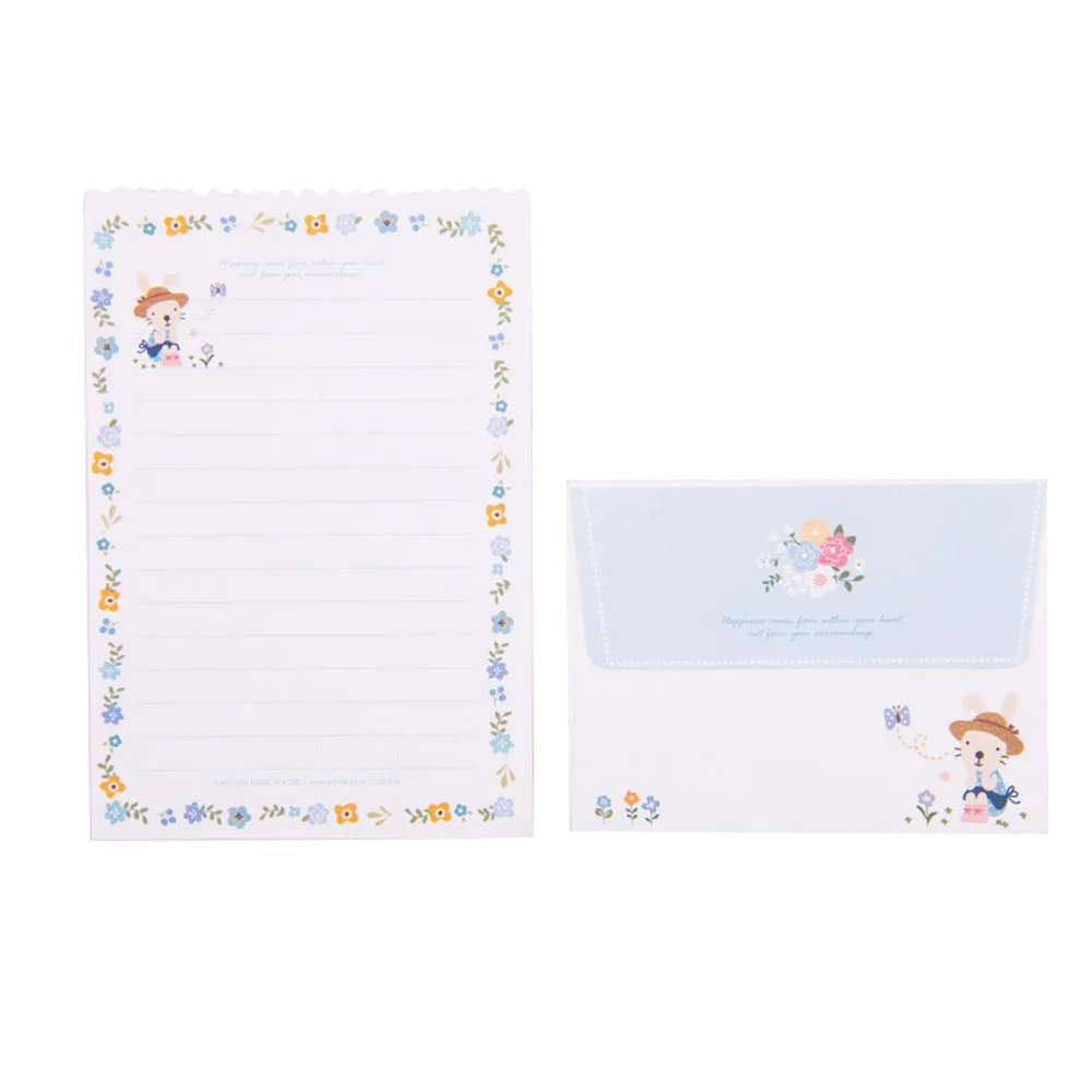 

NEW Envelopes 4 Sheet Letter Paper Set Love Flower Letter Paper Cute Animal Letters Writing Paper Letter Envelope Office Supplie