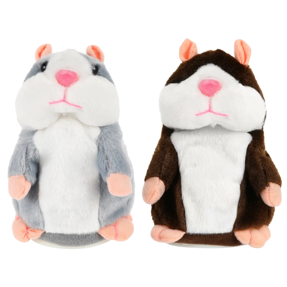 

TOYANDONA, 2 шт., милый говорящий хомяк, раннее обучение, запись звука, плюшевые куклы для девочек и мальчиков