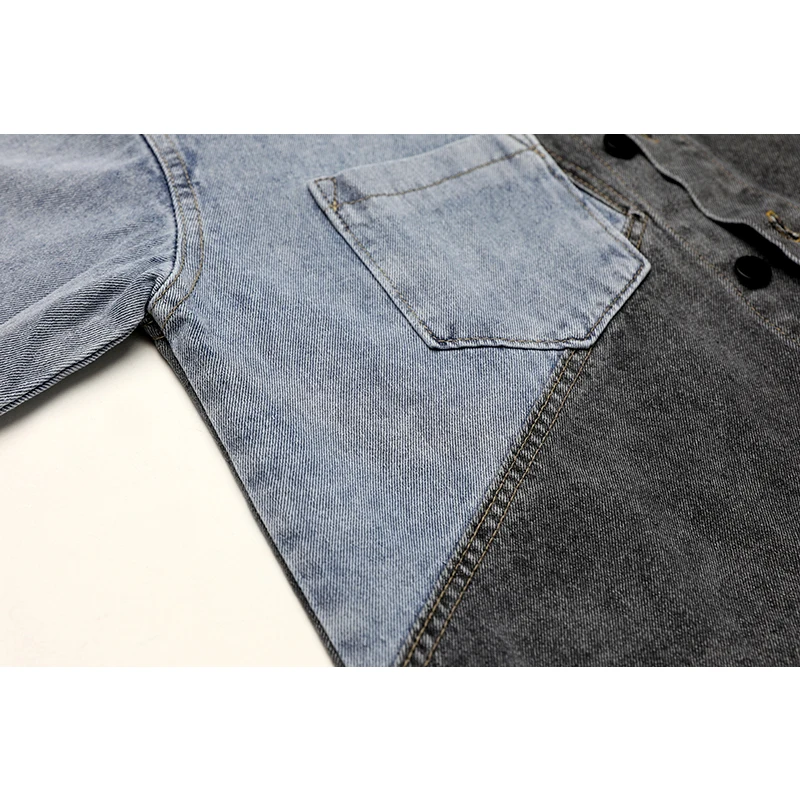 Женская джинсовая куртка в стиле бойфренд Свободная Повседневная большого