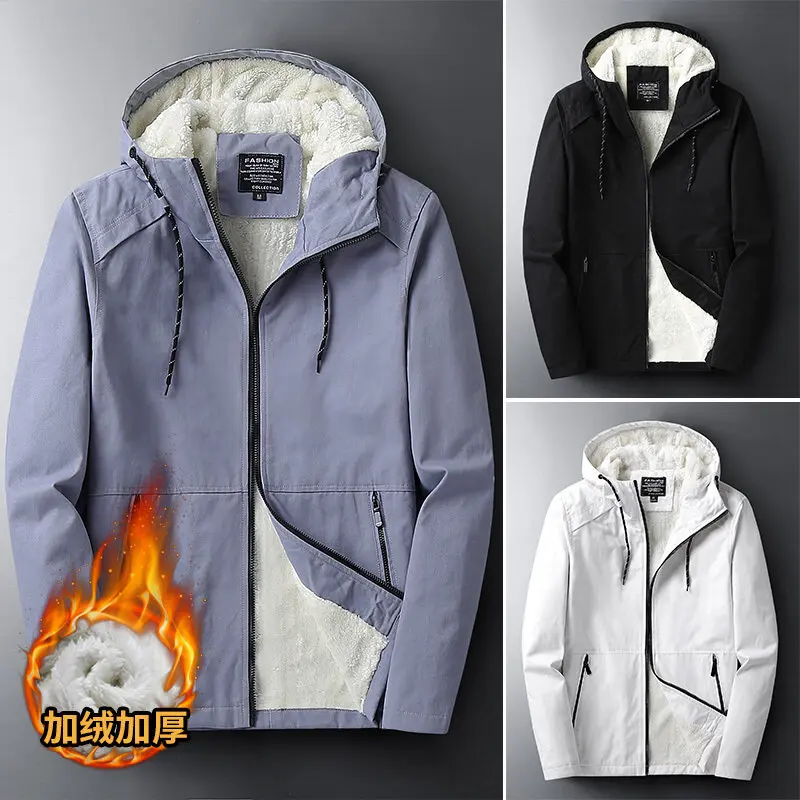 Мужское зимнее пальто для подростков серые мужские бархатные куртки зимние