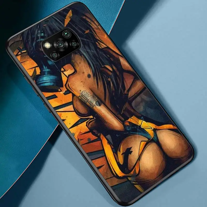 summer sexy girl bikini for xiaomi redmi k30 k30s mi 10t lite pro poco x3 nfc x2 m3 m2 f2 pro c3 f1 black phone case cover free global shipping