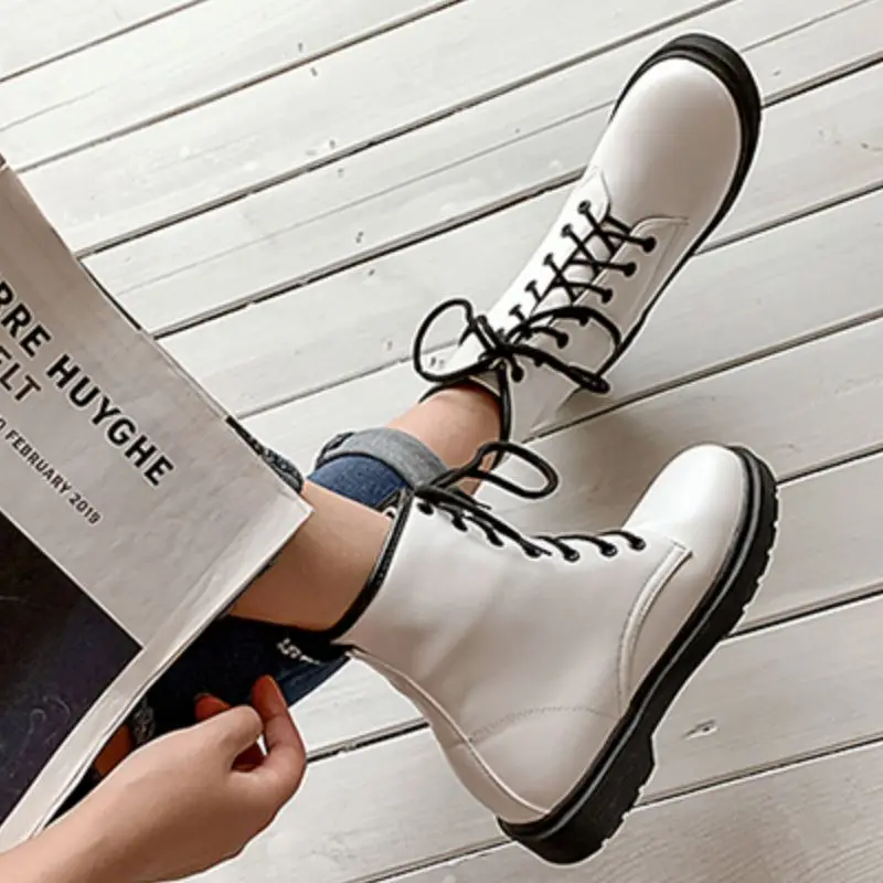 

KemeKiss Women Ankle Boots Cross Strap Fashion Flats Winter Shoes Woman Warm Casual Short Boot Office Lady Footwear Size 33-43