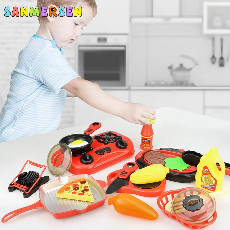 26PCS Children Kitchen Toy Set Cookware Pot Pan Kids Pretend Cook Play Simulation Utensils Toys Gifts | Игрушки и хобби