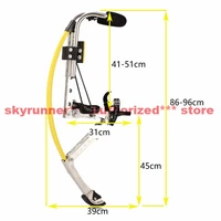 1111skyrunner jump stilts adult kangaroo shoes men jump stilts fitness exercise bouncing shoes all yellow color
