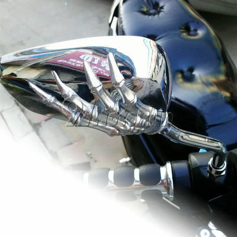 Мотоциклетные ручные зеркала заднего вида с черепом для Suzuki 800 1600 1 пара|Боковые и