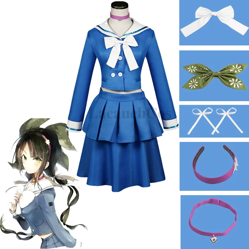 

Cosplay Costume Dress JK Sailor Suit Anime Danganronpa V3: Killing Harmony Chabashira Tenko Cosplay Blue School Uniform Outfit