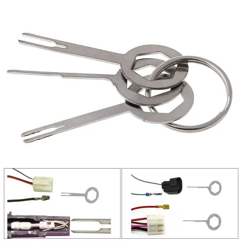 

3xCar Plug Terminal Removal Tool Picker Harness Wiring Crimp Connector Extractor