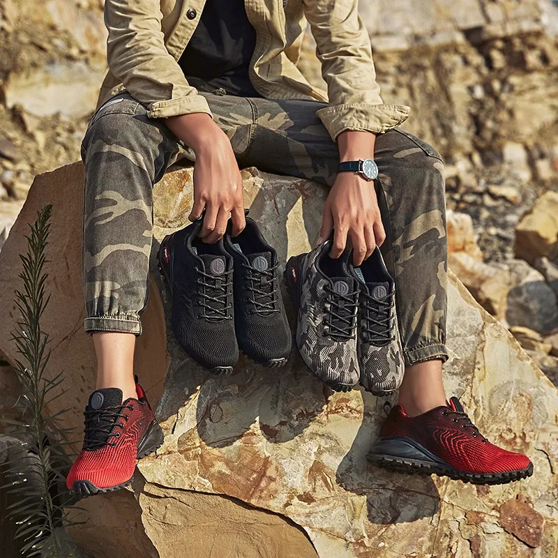 Мужские летние сетчатые кроссовки повседневные дышащие мокасины легкие