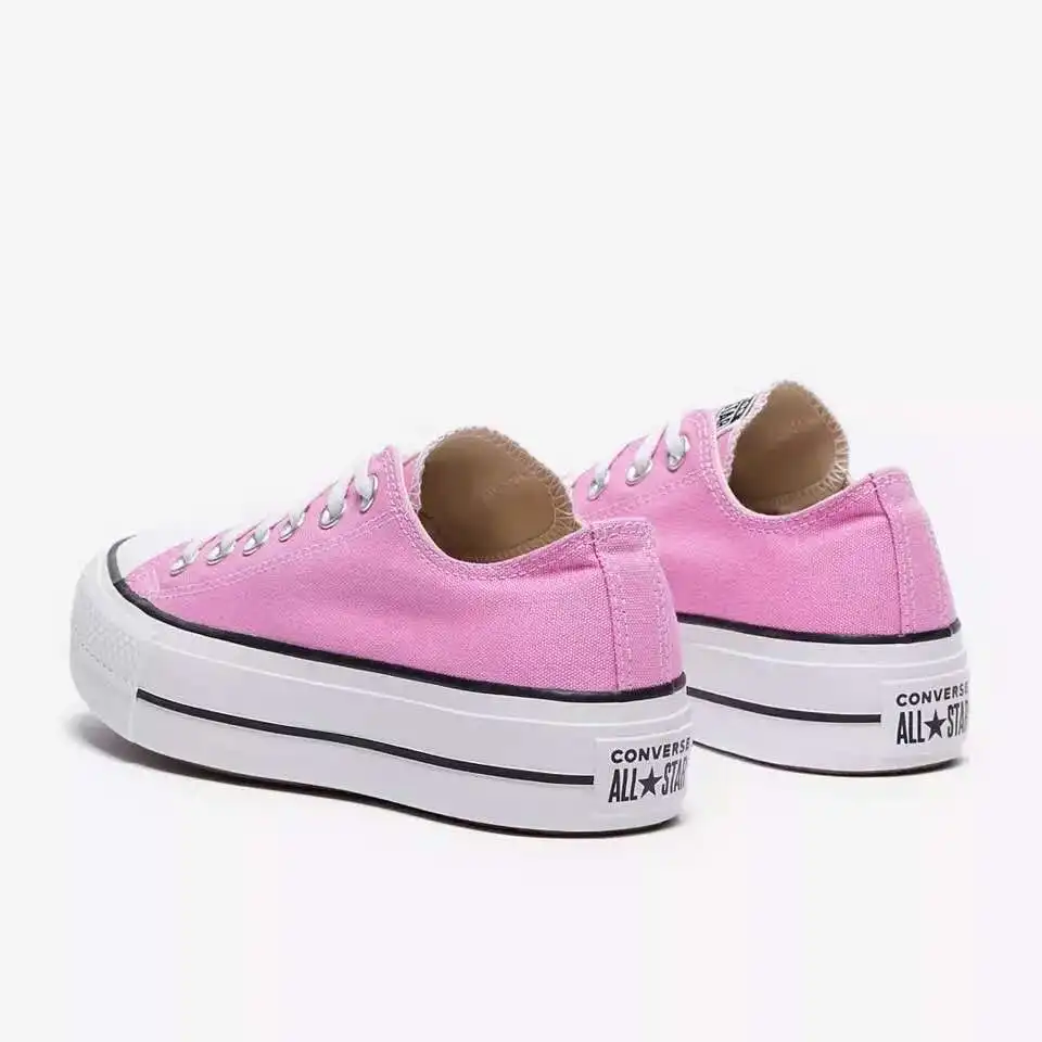 

CONVE Breathable Ladies Sneakers 2021 Casual Canvas Girls Shoes Summer Shoes Lace-up Flat Shoes Ladies Low-Top Flat Shoes