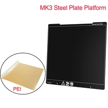 MK3 Spring Steel Plate Platform 254*241MM Heatbed 3D Printer Platform+PEI Sheet 3D Printer Parts For I3 MK3 MK3S Hotbed Sticker