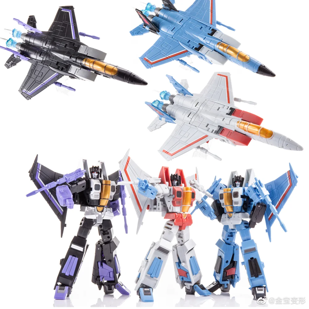 Jinbao трансформер DF-06 F01 Звездный красный паук Skywarp Thundercracker Набор Модель самолета F15