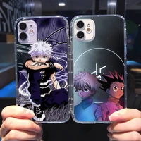 anime hunter x hunters phone case transparent for iphone 6 7 8 11 12 s mini pro x xs xr max plus cover funda shell