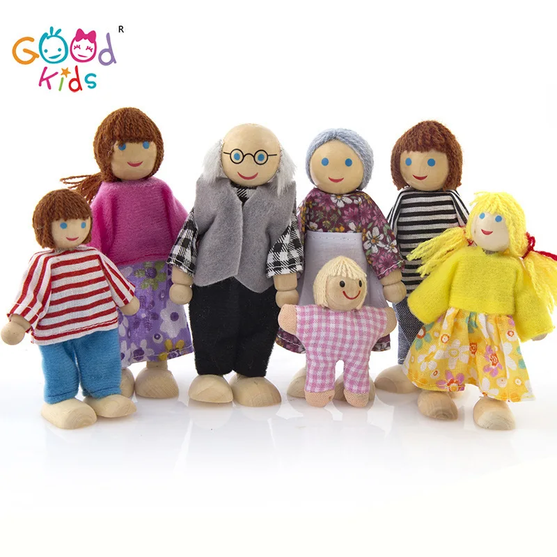 Новая деревянная мебель куклы детские игрушки семейные подвижная шарнирная