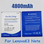Аккумулятор BL243 на 4800 мАч для Lenovo K3 Note K50-T5 A7000 A5500 A5860 A5600 A7600